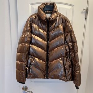 Athleta Shiny Copper Puffer Jacket